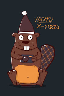 Christmas Card Beaver von klossisch