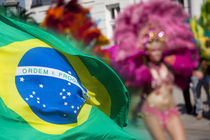 Brazilian flag on the parade. by studioflara