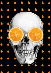 Orange Skull by Camila Oliveira