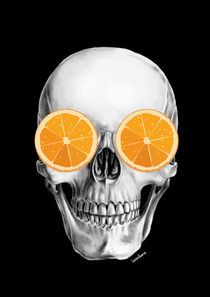 Orange Skull II by Camila Oliveira
