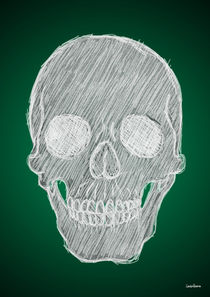 Chalk Skull by Camila Oliveira