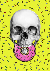 Simpsons Skull Yellow von Camila Oliveira