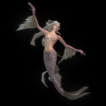 Siren - Mermaid Low Poly 3D Render Image by Lin Dean