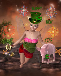 Happy new year Glückselfe by Conny Dambach