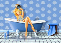 Das sexy blaue Badezimmer - The sexy blue bathroom by Monika Juengling