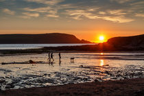 Cornish sunset at Daymer Bay near Padstow by Chris Warham