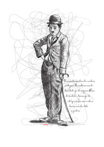 Charles Chaplin in Lines by Camila Oliveira