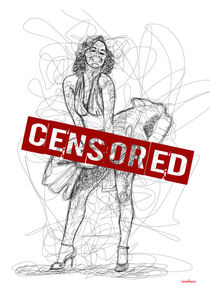 Marylin Censored in Lines by Camila Oliveira