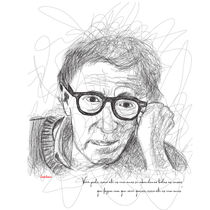 Woody Allen in Lines von Camila Oliveira
