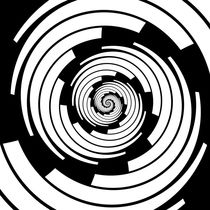 Black and White Spiral von Melanie Mertens