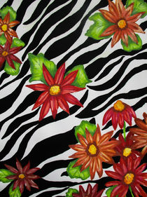 Floral Zebra Print by Dawn Siegler