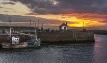  Maryport Harbour At Sunset by Ian Lewis