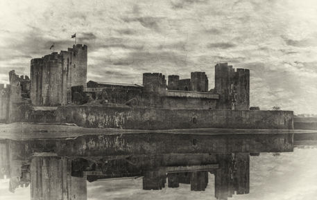 Caerphilly-castle-sepia