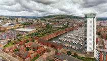 Swansea City East view von Leighton Collins