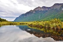 Mirror lake in New Zealand by Anna Zamorska