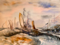Alte Segelschiffe von Claudia Pinkau