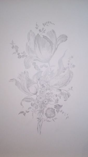 Tulpenensemble-zeichnung