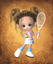 Kleine Tennisspielerin von Conny Dambach