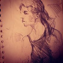 sketch of a woman by knastadihippo