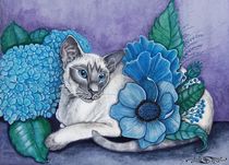 Blue Point Siamese Cat by Sandra Gale