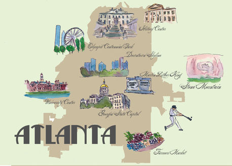 Atlanta-texas-favorite-map-with-touristic-highlights