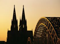 The Dom and Hohenzollern bridge, Cologne by David Lyons