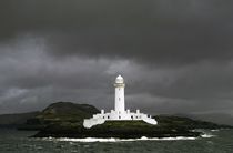 The lighthouse on Eilean Musdile. Storm rising by David Lyons