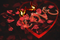  Valentine's Day - heart, petals  and butterflies von Chris Berger