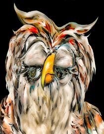 Flirtatious Owl by eloiseart