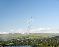The Red Arrows Big Vixen formation over Windermere by David Lyons