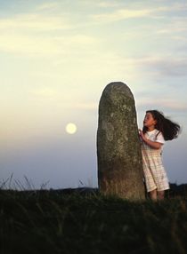 Full moon rising. Tara, Ireland by David Lyons