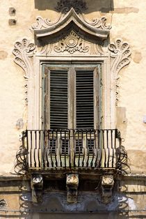 Baroque balcony window. Messina, Sicily by David Lyons