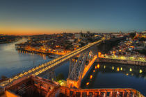 Porto twylight bridge  by Rob Hawkins