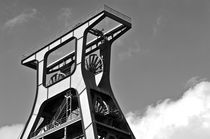 Winding tower of Shaft 12. Zollverein, Essen #1. B&W by David Lyons