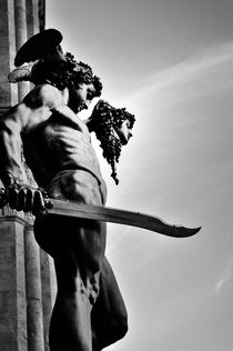 Perseus with the head of Medusa. Florence. B&W by David Lyons