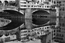 The Ponte Vecchio on the Arno, Florence. B&W by David Lyons