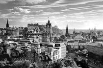 Edinburgh from Calton Hil. B&W by David Lyons