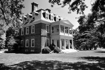 The Shirley Plantation House. Virginia. B&W von David Lyons