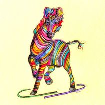 Multi-colored Zebra  by eloiseart