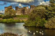 Caerphilly Castle Western Towers by Ian Lewis