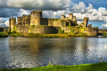 The Walls of Caerphilly Castle  by Ian Lewis