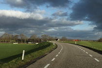 Dijk. Holland. Road. Sunny sky. by Galina Solonova