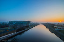 Sonnenaufgang über dem Mittellandkanal Wolfsburg von Jens L. Heinrich