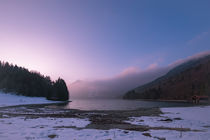 Dawn and Fog at Mountain Lake von Thomas Matzl