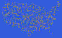 Donut Shop Coverage Map-US von marc-funkhouser
