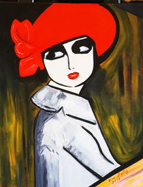 RED POPPY GIRL by Nora Shepley