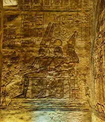 Hieroglyphics inside Abu Simbel by Andy Doyle