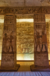 Hieroglyphics inside Abu Simbel by Andy Doyle