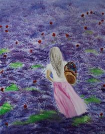 Mädchen im Lavendelfeld von yana-kott