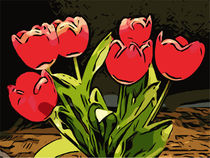 Blumen Poster Rote Tulpen 2 - WelikeFlowers von Robert H. Biedermann